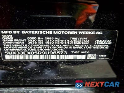 Zdjęcie 12 z 12 samochodu: 2024 BMW X6 XDRIVE40I VIN:5UX33EX05R9U96573 - miniatura