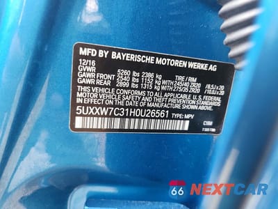 Zdjęcie 13 z 13 samochodu: 2017 BMW X4 XDRIVEM40I VIN:5UXXW7C31H0U26561 - miniatura