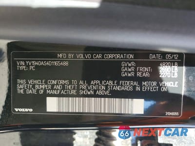 Zdjęcie 12 z 12 samochodu: 2013 VOLVO S80 3.2 VIN:YV1940AS4D1165488 - miniatura