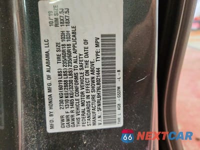 Zdjęcie 14 z 14 samochodu: 2020 HONDA ODYSSEY EXL VIN:5FNRL6H76LB021444 - miniatura
