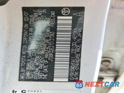 Zdjęcie 12 z 12 samochodu: 2007 TOYOTA COROLLA CE VIN:JTDBR32E270127383 - miniatura