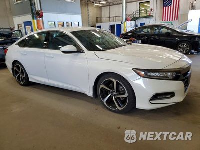 Czwarte zdjęcie samochodu z boku: 2018 HONDA ACCORD SPORT VIN:1HGCV1F36JA262673 - miniatura