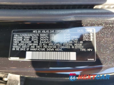 Zdjęcie 13 z 13 samochodu: 2019 VOLVO XC60 T5 VIN:LYV102RK6KB214470 - miniatura