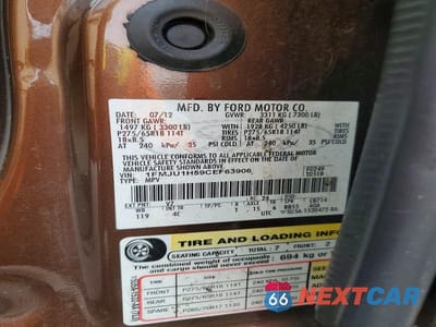 Zdjęcie 13 z 13 samochodu: 2012 FORD EXPEDITION XLT VIN:1FMJU1H59CEF63906 - miniatura
