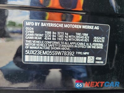 Zdjęcie 13 z 13 samochodu: 2025 BMW X7 XDRIVE40I VIN:5UX23EM05S9W78392 - miniatura