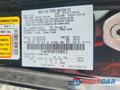Zdjęcie 13 z 13 samochodu: 2026 FORD MUSTANG VIN:1FA6P8THXT5109312 - miniatura