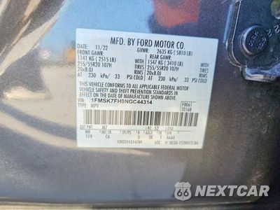 Zdjęcie 14 z 14 samochodu: 2022 FORD EXPLORER LIMITED VIN:1FMSK7FH9NGC44314 - miniatura