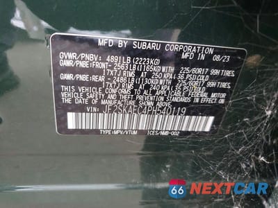 Zdjęcie 13 z 13 samochodu: 2023 SUBARU FORESTER PREMIUM VIN:JF2SKAEC4PH540119 - miniatura
