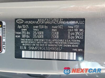 Zdjęcie 14 z 14 samochodu: 2025 HYUNDAI SANTA FE SEL VIN:5NMP24GL5SH143657 - miniatura