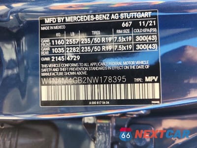 Zdjęcie 13 z 13 samochodu: 2022 MERCEDES-BENZ GLB 250 VIN:W1N4M4GB2NW178395 - miniatura