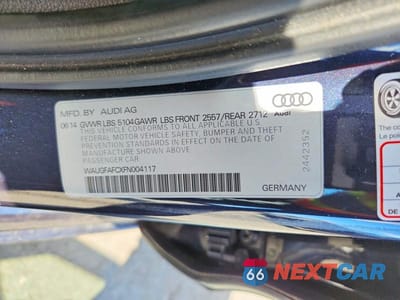 Zdjęcie 12 z 12 samochodu: 2015 AUDI A6 PREMIUM PLUS VIN:WAUGFAFCXFN004117 - miniatura