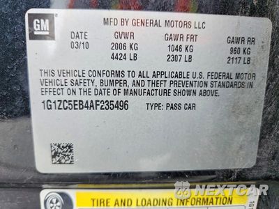 Zdjęcie 12 z 12 samochodu: 2010 CHEVROLET MALIBU 1LT VIN:1G1ZC5EB4AF235496 - miniatura