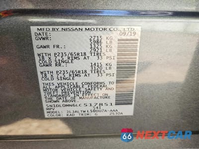 Zdjęcie 14 z 14 samochodu: 2020 INFINITI QX60 LUXE VIN:5N1DL0MN6LC517851 - miniatura