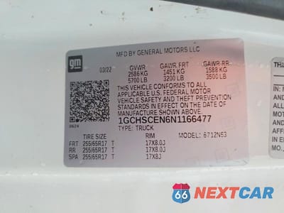 Zdjęcie 12 z 12 samochodu: 2022 CHEVROLET COLORADO LT VIN:1GCHSCEN6N1166477 - miniatura