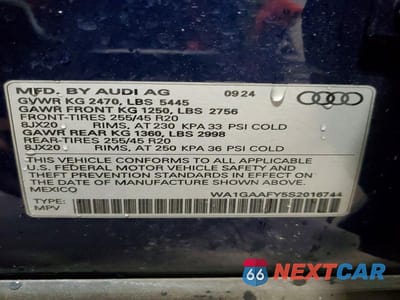 Zdjęcie 13 z 13 samochodu: 2025 AUDI Q5 PREMIUM 45 VIN:WA1GAAFY5S2016744 - miniatura