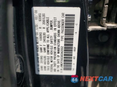 Zdjęcie 13 z 13 samochodu: 2008 HONDA ACCORD EXL VIN:JHMCP26838C062552 - miniatura