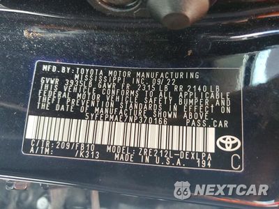 Zdjęcie 13 z 13 samochodu: 2022 TOYOTA COROLLA LE VIN:5YFEPMAE7NP370166 - miniatura