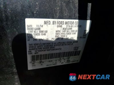 Zdjęcie 13 z 13 samochodu: 2015 FORD EXPLORER LIMITED VIN:1FM5K8F89FGB28972 - miniatura