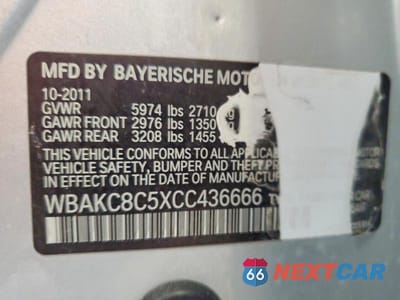 Zdjęcie 12 z 12 samochodu: 2012 BMW 750 LXI VIN:WBAKC8C5XCC436666 - miniatura