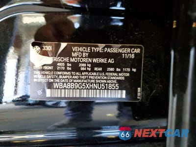 Zdjęcie 13 z 13 samochodu: 2017 BMW 330 I VIN:WBA8B9G5XHNU51855 - miniatura