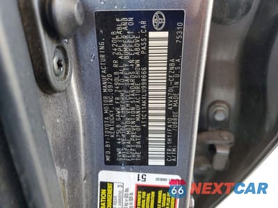 Zdjęcie 12 z 12 samochodu: 2020 TOYOTA CAMRY LE VIN:4T1C11AKXLU998666 - miniatura