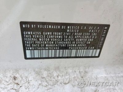 Zdjęcie 12 z 12 samochodu: 2018 VOLKSWAGEN GOLF SPORTWAGEN S VIN:3VWD17AU5JM752460 - miniatura