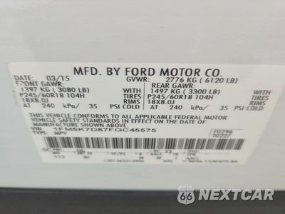 Zdjęcie 13 z 13 samochodu: 2015 FORD EXPLORER XLT VIN:1FM5K7D87FGC45575 - miniatura