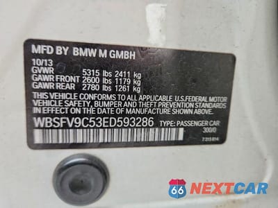 Zdjęcie 12 z 12 samochodu: 2014 BMW M5 VIN:WBSFV9C53ED593286 - miniatura