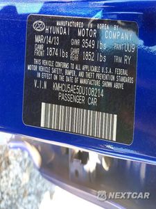 Zdjęcie 12 z 12 samochodu: 2013 HYUNDAI ACCENT SE VIN:KMHCU5AE5DU108214 - miniatura