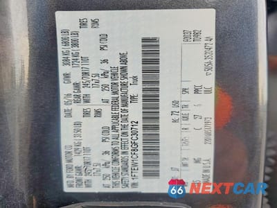 Zdjęcie 12 z 12 samochodu: 2016 FORD F150 SUPERCREW VIN:1FTEW1CF8GFC30712 - miniatura