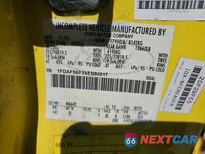 Zdjęcie 13 z 13 samochodu: 2006 FORD F550 SUPER DUTY VIN:1FDAF56PX6EB80017 - miniatura