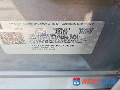 Zdjęcie 12 z 12 samochodu: 2018 CHEVROLET IMPALA LT VIN:2G1105S36J9177936 - miniatura