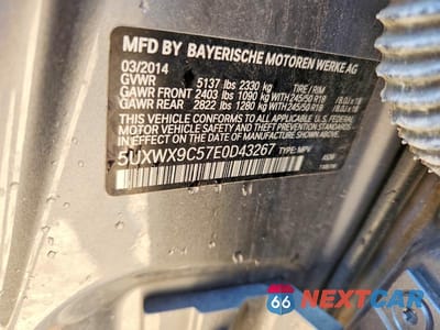 Zdjęcie 14 z 14 samochodu: 2014 BMW X3 XDRIVE28I VIN:5UXWX9C57E0D43267 - miniatura