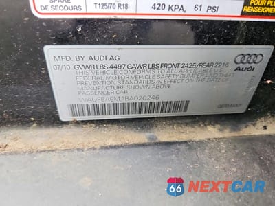 Zdjęcie 12 z 12 samochodu: 2011 AUDI A3 PREMIUM VIN:WAUFEAFM1BA020246 - miniatura