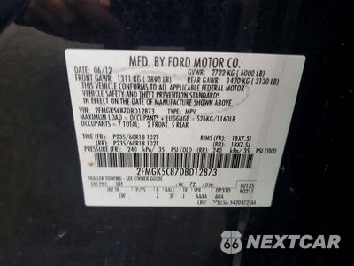 Zdjęcie 13 z 13 samochodu: 2013 FORD FLEX SEL VIN:2FMGK5C87DBD12873 - miniatura