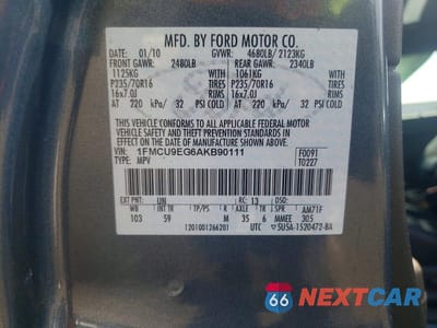 Zdjęcie 14 z 14 samochodu: 2010 FORD ESCAPE LIMITED VIN:1FMCU9EG6AKB90111 - miniatura