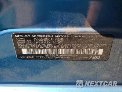 Zdjęcie 12 z 12 samochodu: 2019 MITSUBISHI MIRAGE ES VIN:ML32A3HJ6KH005697 - miniatura