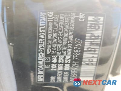 Zdjęcie 12 z 12 samochodu: 2007 MERCEDES-BENZ C 280 4MATIC VIN:WDBRF92H17F887627 - miniatura