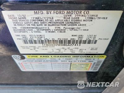Zdjęcie 14 z 14 samochodu: 2008 FORD TAURUS X SEL VIN:1FMDK02WX8GA27413 - miniatura