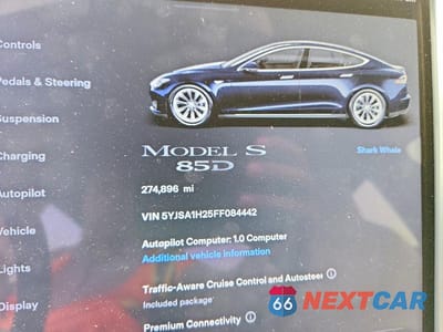Zdjęcie 9 z 12 samochodu: 2015 TESLA MODEL S 85D VIN:5YJSA1H25FF084442 - miniatura
