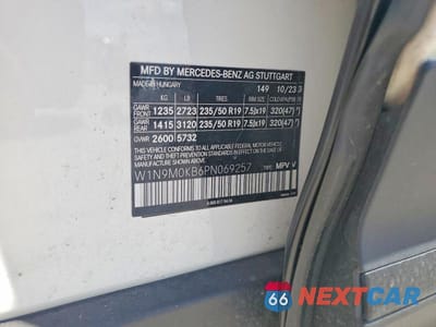 Zdjęcie 12 z 12 samochodu: 2023 MERCEDES-BENZ EQB 300 4MATIC VIN:W1N9M0KB6PN069257 - miniatura