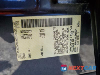 Zdjęcie 13 z 13 samochodu: 2010 NISSAN ALTIMA 2.5 VIN:1N4AL2AP4AN540254 - miniatura
