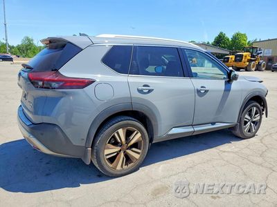 Trzecie zdjęcie samochodu z tyłu: 2021 NISSAN ROGUE PLATINUM VIN:JN8AT3DDXMW319391 - miniatura
