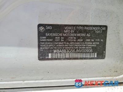 Zdjęcie 12 z 12 samochodu: 2018 BMW 340 I VIN:WBA8B3G56JNV00908 - miniatura