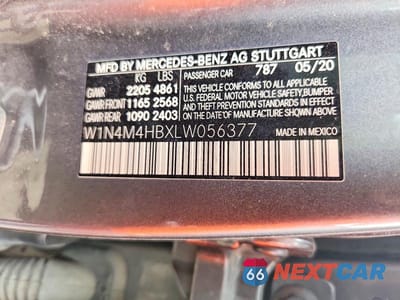 Zdjęcie 13 z 13 samochodu: 2020 MERCEDES-BENZ GLB 250 4MATIC VIN:W1N4M4HBXLW056377 - miniatura