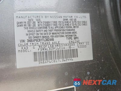 Zdjęcie 13 z 13 samochodu: 2026 NISSAN KICKS SV VIN:3N8AP6CB1TL362446 - miniatura