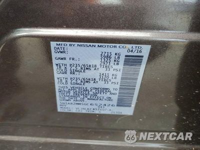 Zdjęcie 13 z 13 samochodu: 2016 NISSAN PATHFINDER S VIN:5N1AR2MM5GC652426 - miniatura