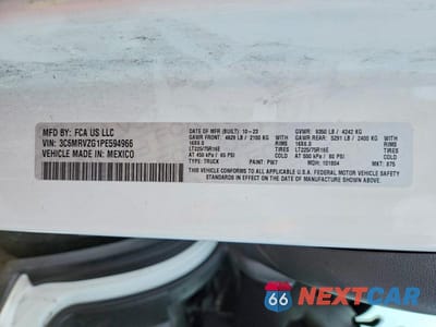 Zdjęcie 13 z 13 samochodu: 2023 RAM PROMASTER 3500 ** R & D * CLN TITLE * PRI FLEET ** VIN:3C6MRVZG1PE594966 - miniatura