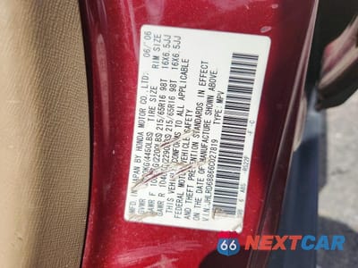 Zdjęcie 13 z 13 samochodu: 2006 HONDA CR-V EX VIN:JHLRD68866C027819 - miniatura