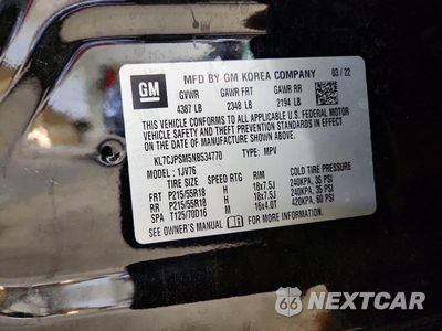 Zdjęcie 13 z 13 samochodu: 2022 CHEVROLET TRAX 1LT VIN:KL7CJPSM5NB534770 - miniatura
